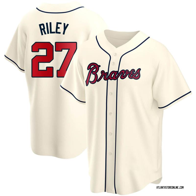 Austin Riley Men's Atlanta Braves Alternate Jersey - Cream Replica