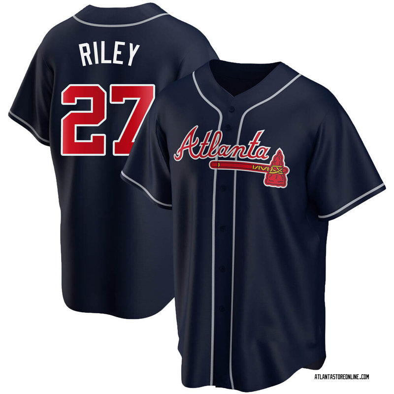 Austin Riley Men's Atlanta Braves Alternate Jersey - Navy Replica