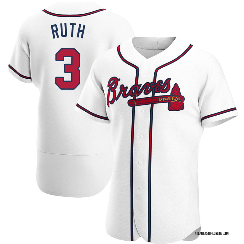 Babe Ruth Men's Atlanta Braves Home Jersey - White Authentic