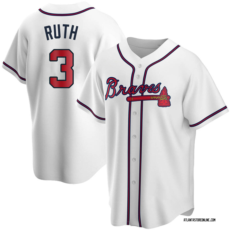 Babe Ruth Youth Atlanta Braves Home Jersey - White Replica