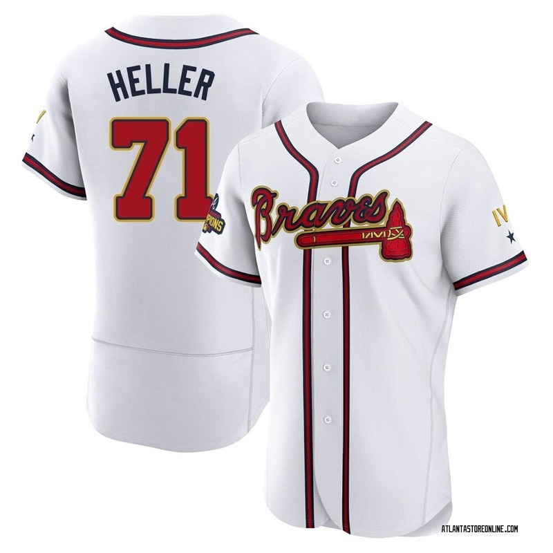 Ben Heller Men's Atlanta Braves White 2022 Program Jersey - Gold
