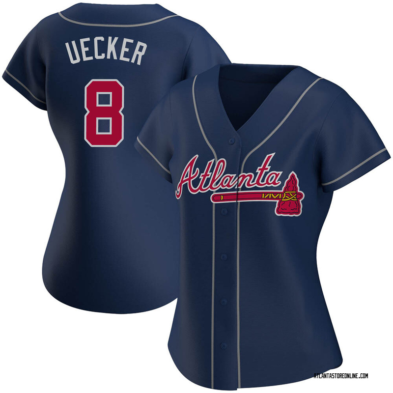 Bob Uecker Women's Atlanta Braves Alternate Jersey Navy Replica