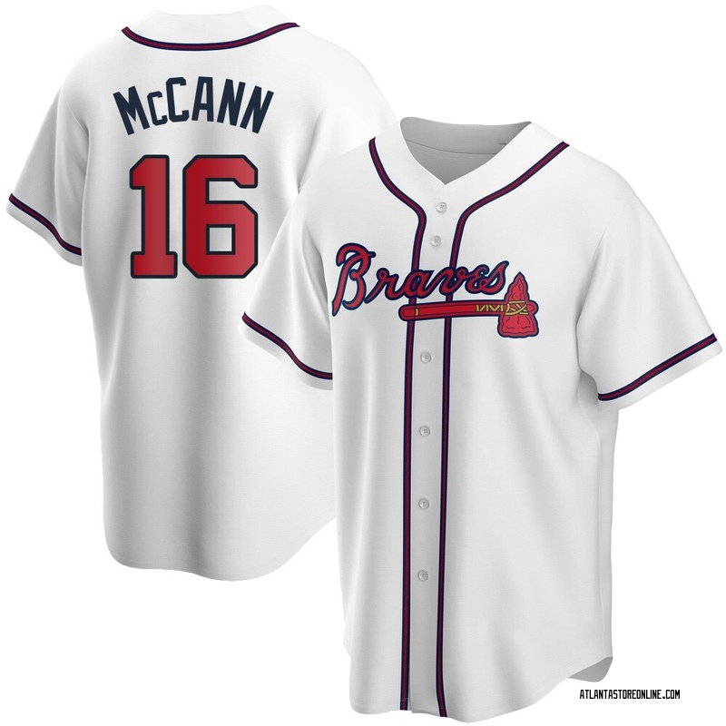 Brian McCann Youth Atlanta Braves Home Jersey - White Replica