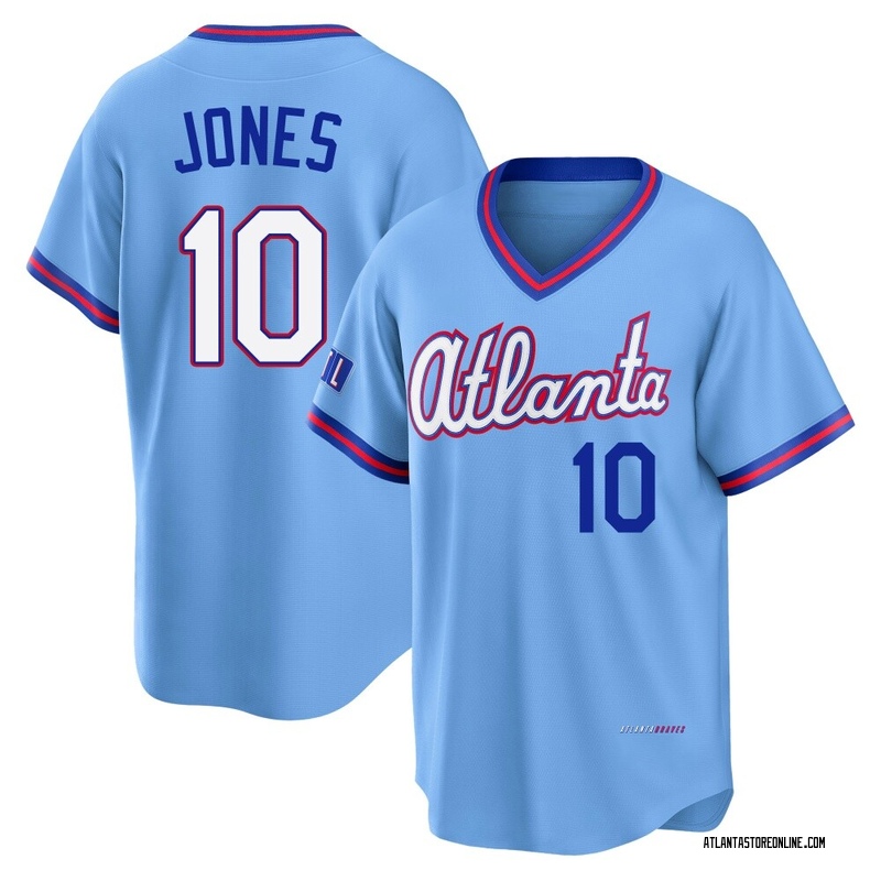 Chipper Jones Men's Atlanta Braves Powder 2026 City Connect Stadium Jersey - Blue Limited