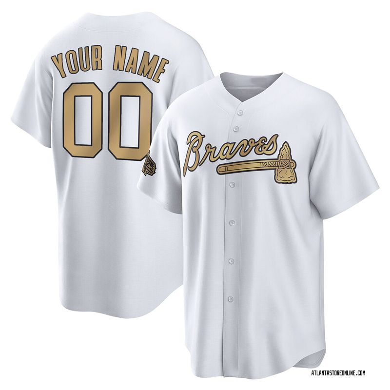 Custom Men's Atlanta Braves Replica 2022 All-Star Jersey - White Game