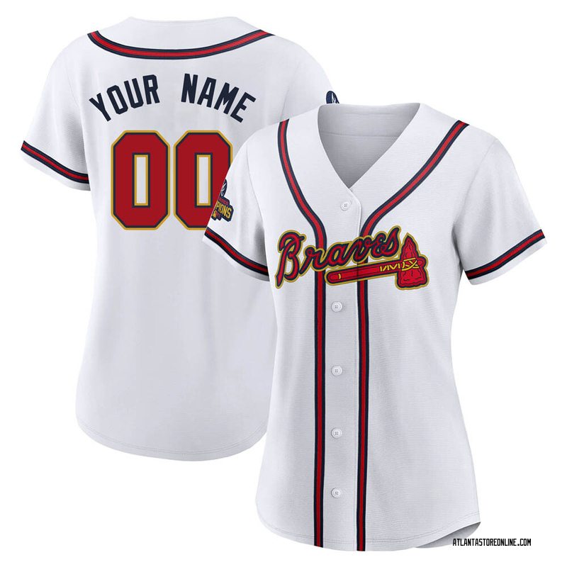 Ladies White Atlanta Braves Jersey