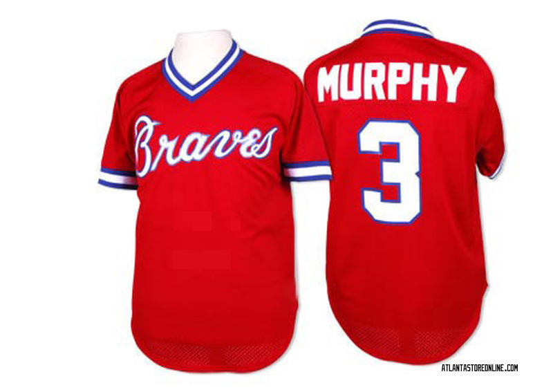 Dale Murphy Men's Atlanta Braves 1980 Throwback Jersey - Red Authentic