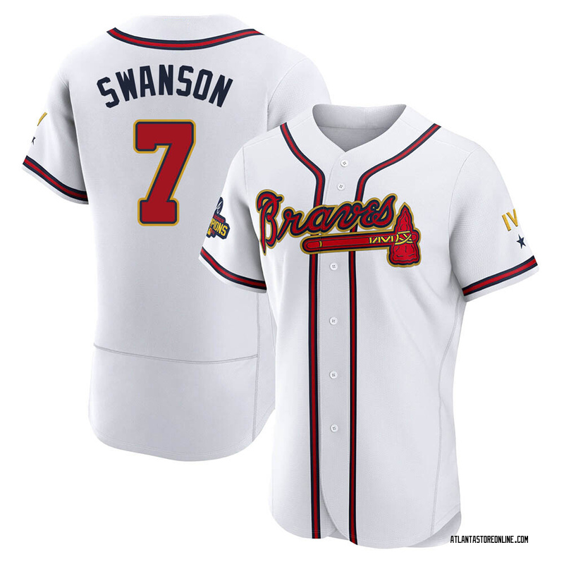 Authentic Braves Dansby Swanson Jerseys 