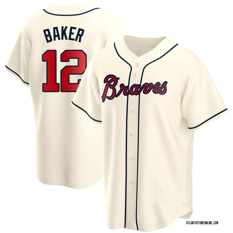 Dusty Baker Men's Atlanta Braves Alternate Jersey - Cream Authentic