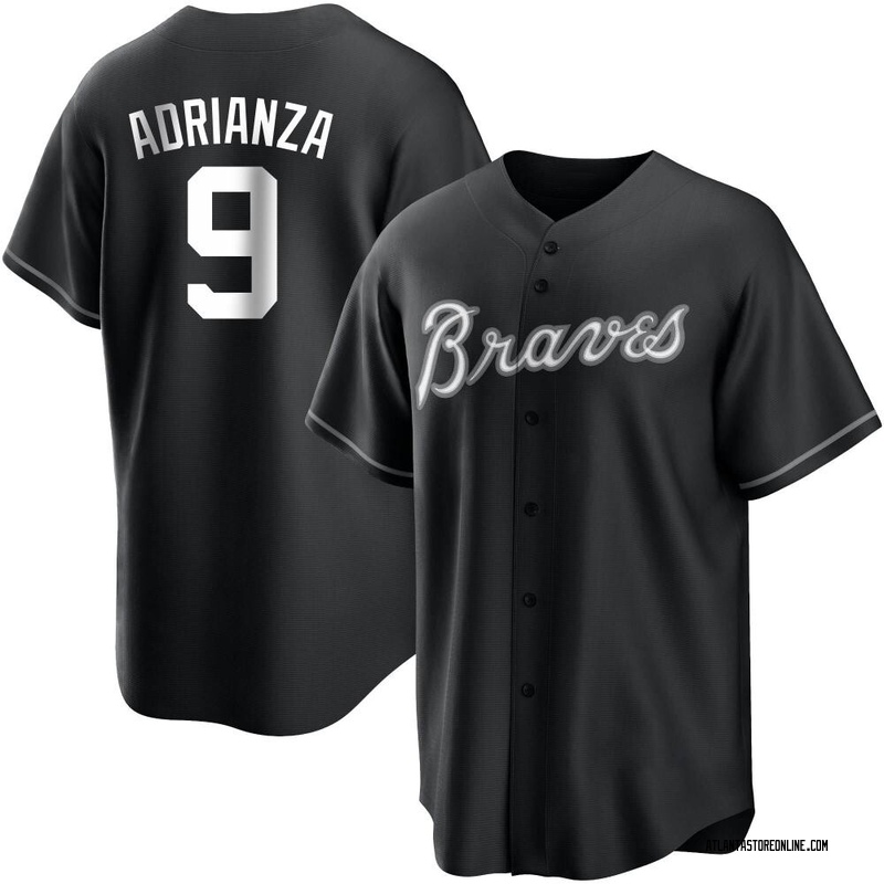 Ehire Adrianza Youth Atlanta Braves Jersey - Black/White Replica