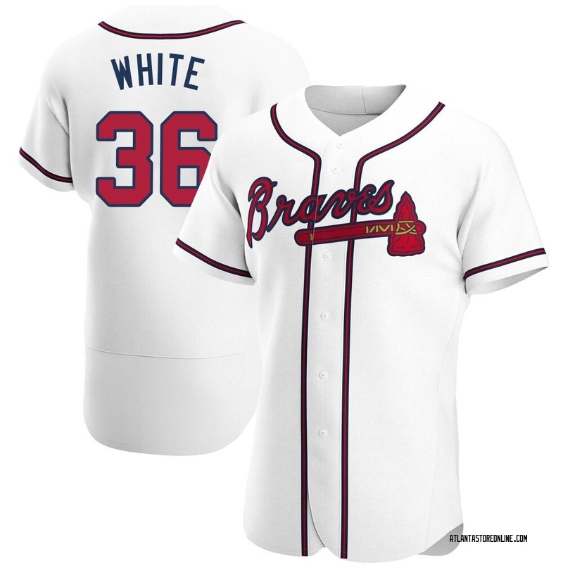 Eli White Men's Atlanta Braves Home Jersey - White Authentic