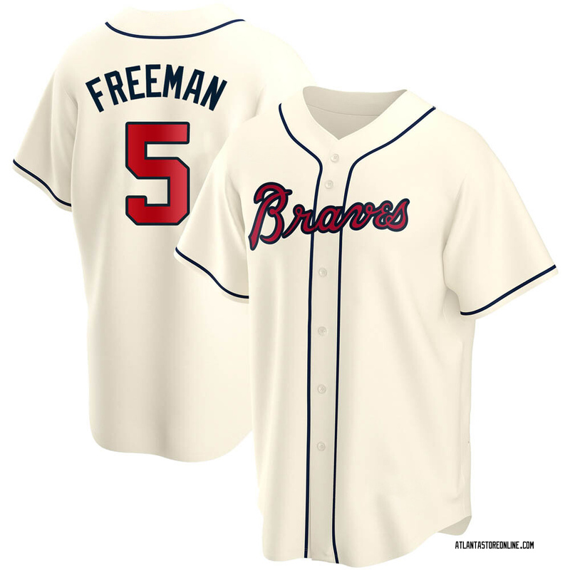 Freddie Freeman Men's Atlanta Braves Alternate Jersey - Cream Replica