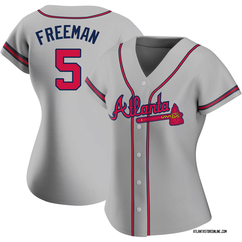 Freddie Freeman Women's Atlanta Braves Road Jersey - Gray Authentic