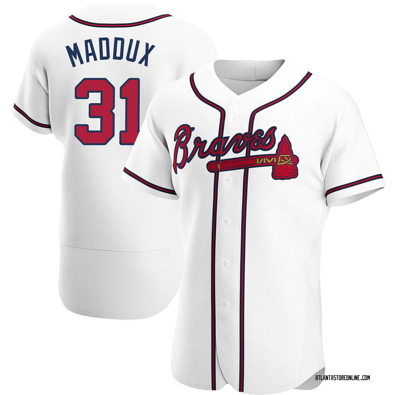 Greg Maddux Men's Atlanta Braves Home Jersey - White Authentic