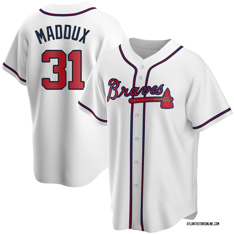 Greg Maddux Youth Atlanta Braves Home Jersey - White Replica