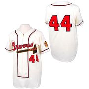 Hank Aaron Men's Atlanta Braves Throwback Jersey - White Replica