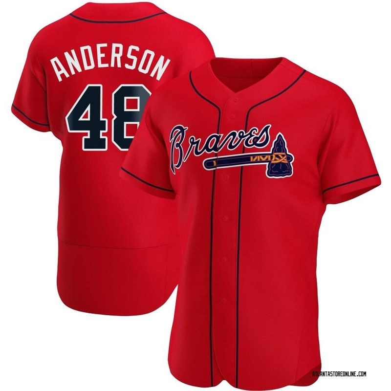 Ian Anderson Men's Atlanta Braves Alternate Jersey - Red Authentic