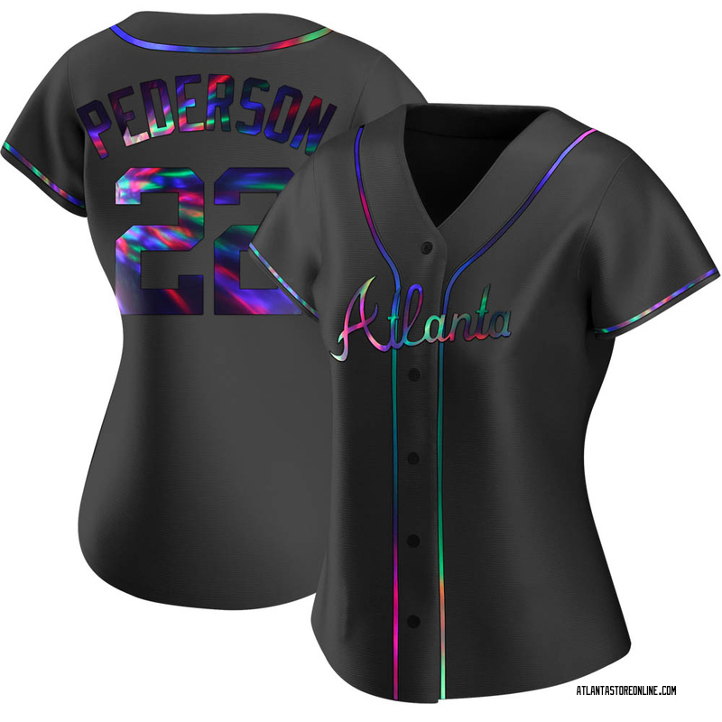 Joc Pederson Women's Atlanta Braves Alternate Jersey - Black Holographic  Replica