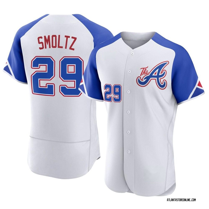 John Smoltz Men's Atlanta Braves 2023 City Connect Jersey - White Authentic