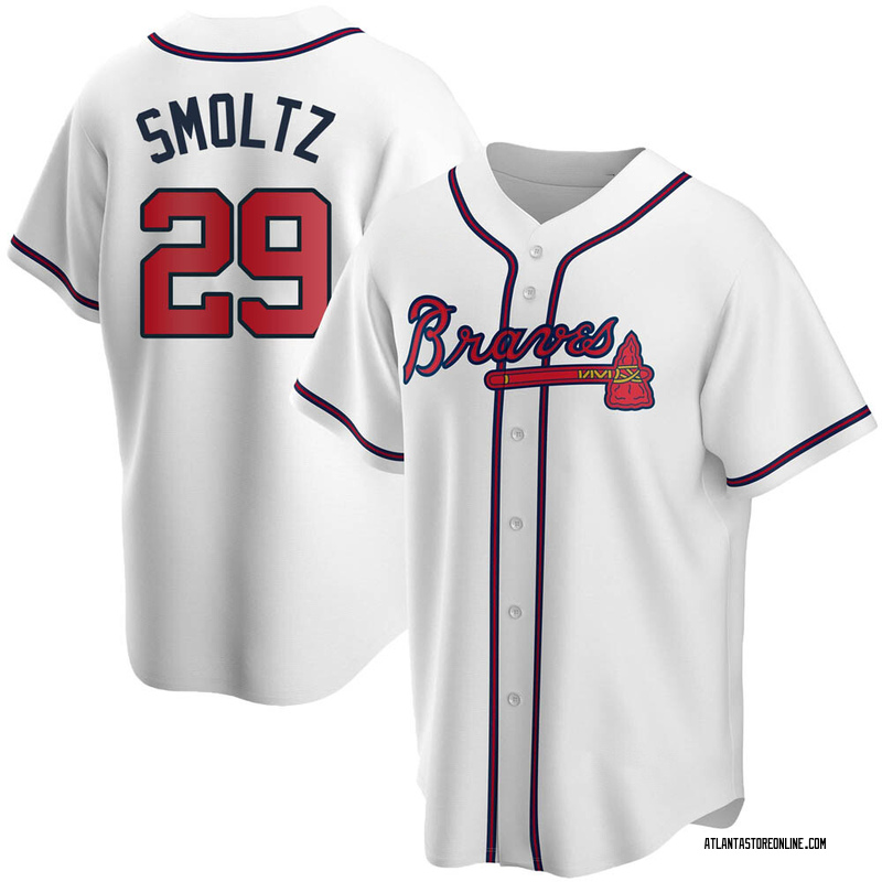 John Smoltz Men's Atlanta Braves Home Jersey - White Replica