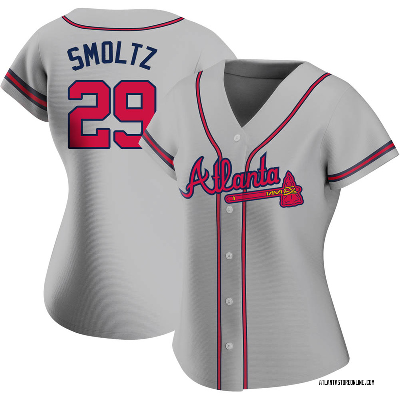 John Smoltz Women's Atlanta Braves Road Jersey - Gray Replica