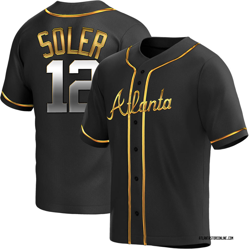 Jorge Soler Men's Atlanta Braves Alternate Jersey - Black Golden