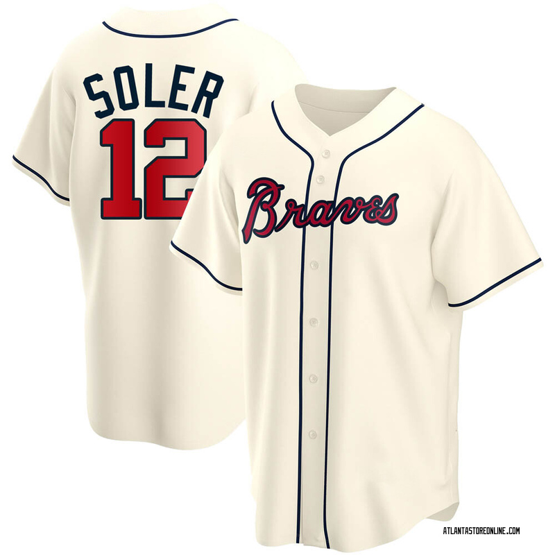 Jorge Soler Men's Atlanta Braves Alternate Jersey - Cream Replica