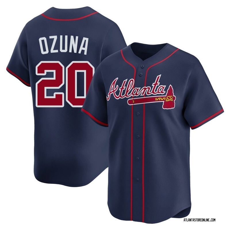 Marcell Ozuna Youth Atlanta Braves Alternate Jersey - Navy Limited
