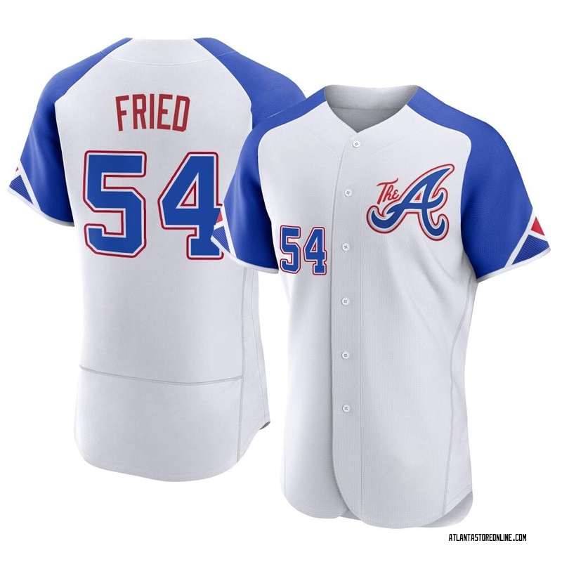 Atlanta Braves #54 Max Fried Mlb Golden Brandedition Black Jersey