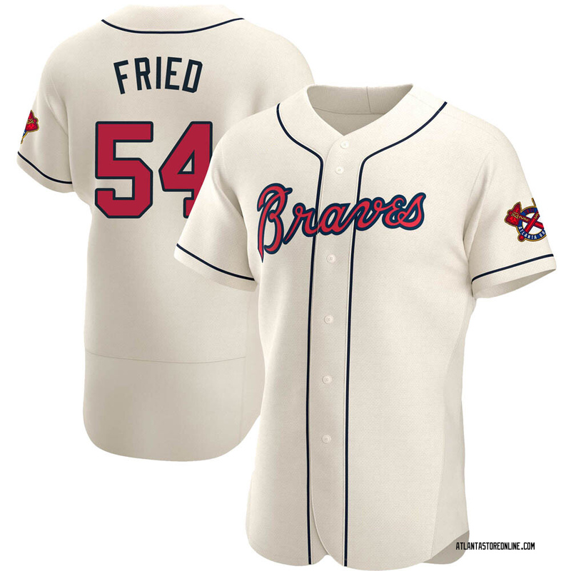 Max Fried Men's Atlanta Braves Alternate Jersey - Cream Authentic