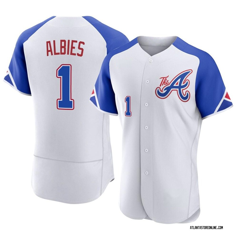 Men's Atlanta Braves Ozzie Albies Nike White 2022 Gold Program Authentic  Player Jersey