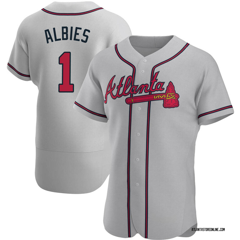 Ozzie Albies Youth Atlanta Braves Alternate Jersey - Red Replica