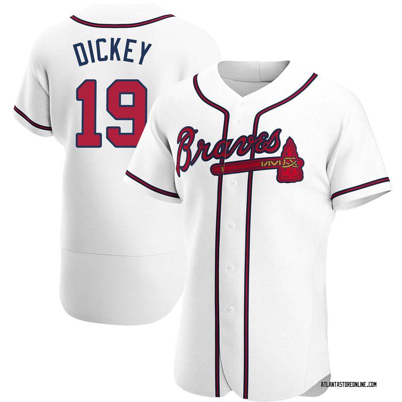 R.A. Dickey Men's Atlanta Braves Home Jersey - White Authentic
