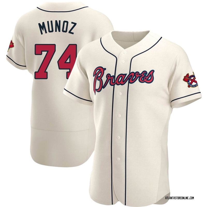 Rolddy Munoz Men's Atlanta Braves Alternate Jersey - Cream Authentic