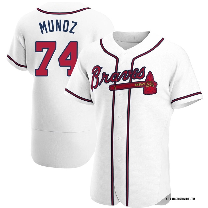 Rolddy Munoz Men's Atlanta Braves Home Jersey - White Authentic
