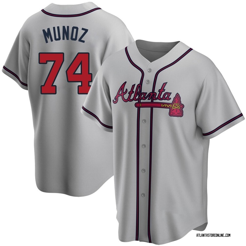 Rolddy Munoz Youth Atlanta Braves Road Jersey - Gray Replica