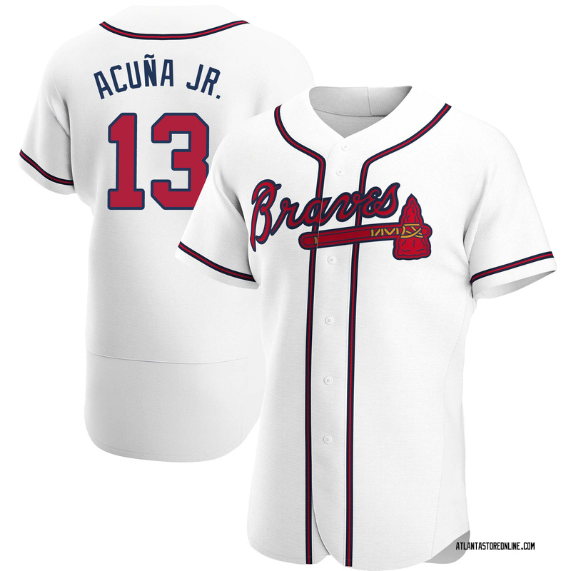 Ronald Acuna Jr. Men's Atlanta Braves Home Jersey - White Authentic