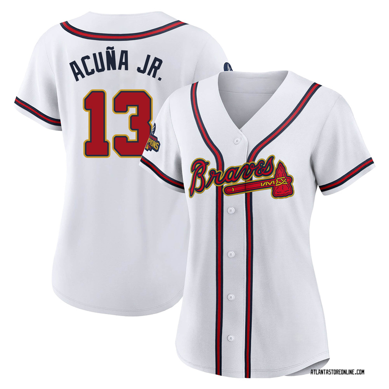 Ronald Acuna Jr. Women's Atlanta Braves White 2022 Program Jersey