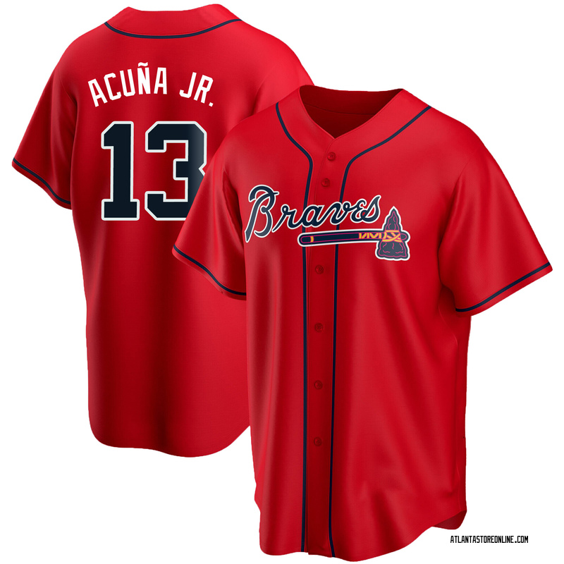 ronald acuna jr youth jersey red