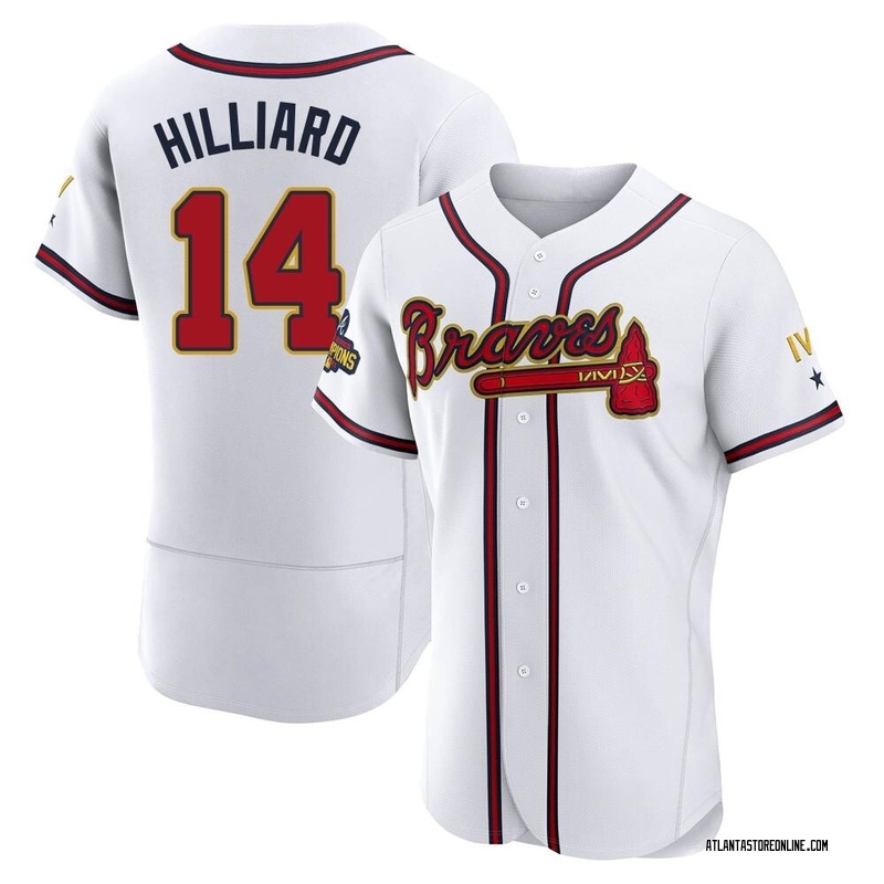 braves white and gold jersey