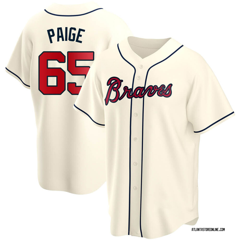 Satchel Paige Men's Atlanta Braves Home Jersey - White Authentic