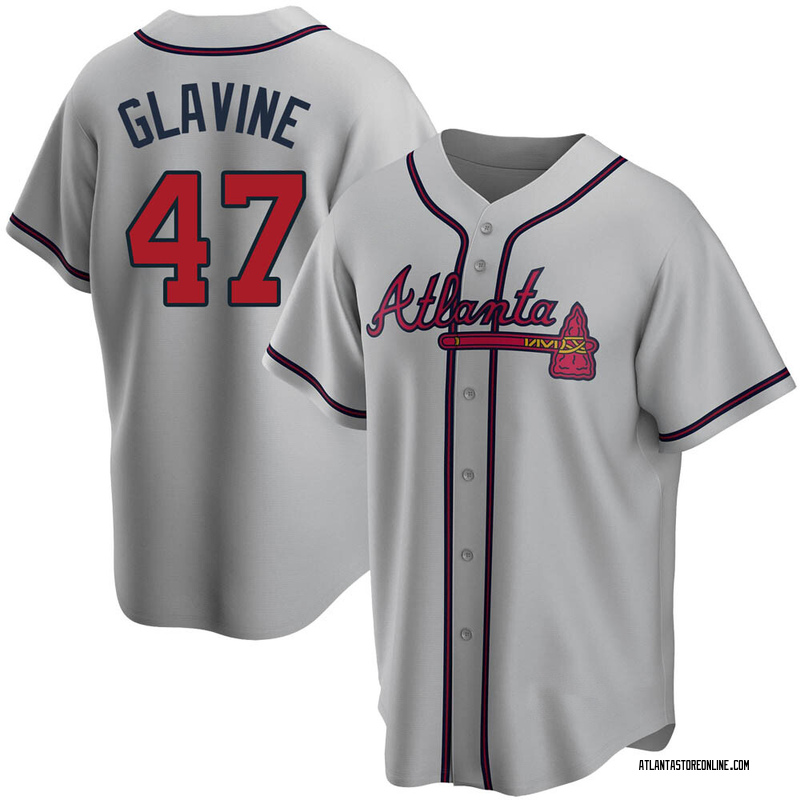 Tom Glavine Men's Atlanta Braves Road Jersey - Gray Replica