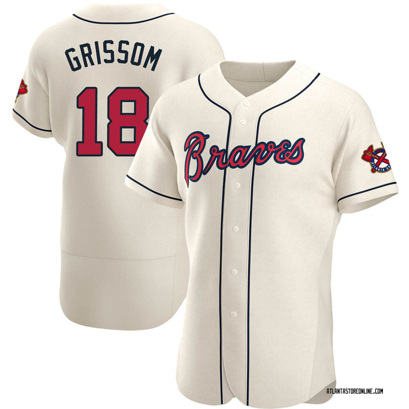 Vaughn Grissom Men's Atlanta Braves Alternate Jersey - Cream Authentic