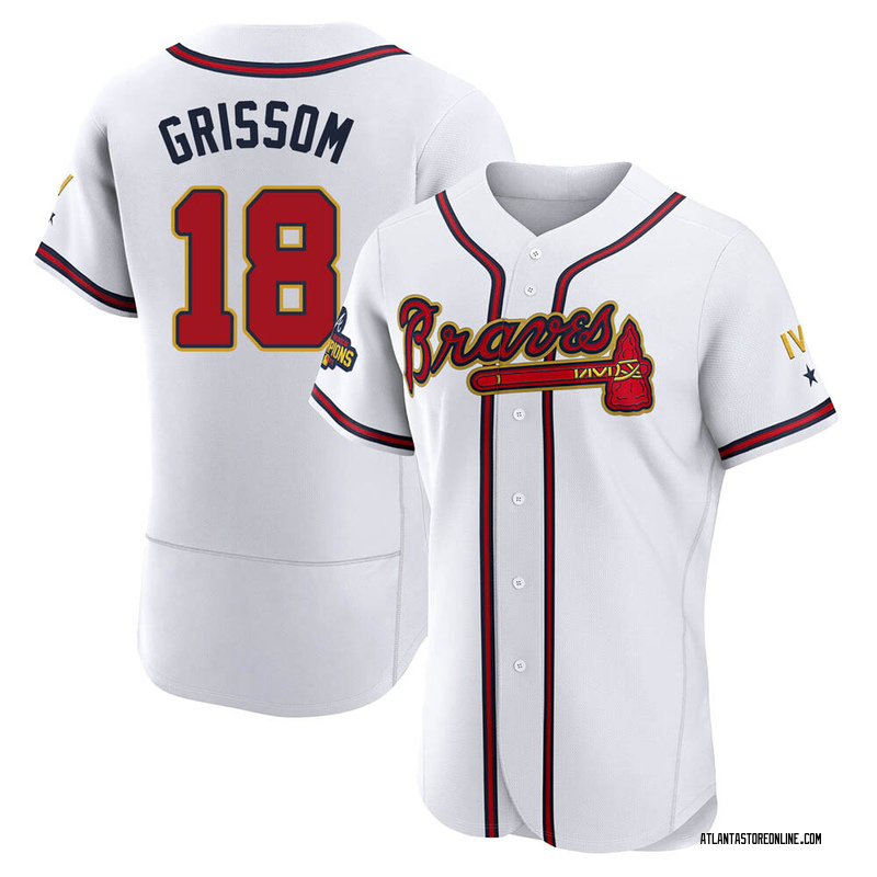 Vaughn Grissom Men's Atlanta Braves White 2022 Program Jersey - Gold  Authentic