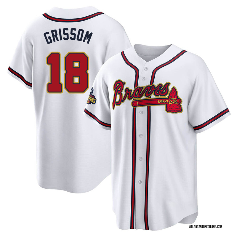 Vaughn Grissom Men's Atlanta Braves White 2022 Program Jersey Gold