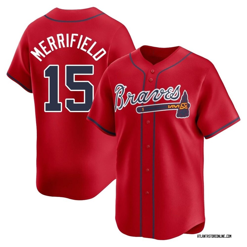 Whit Merrifield Men's Atlanta Braves Alternate Jersey - Red Limited