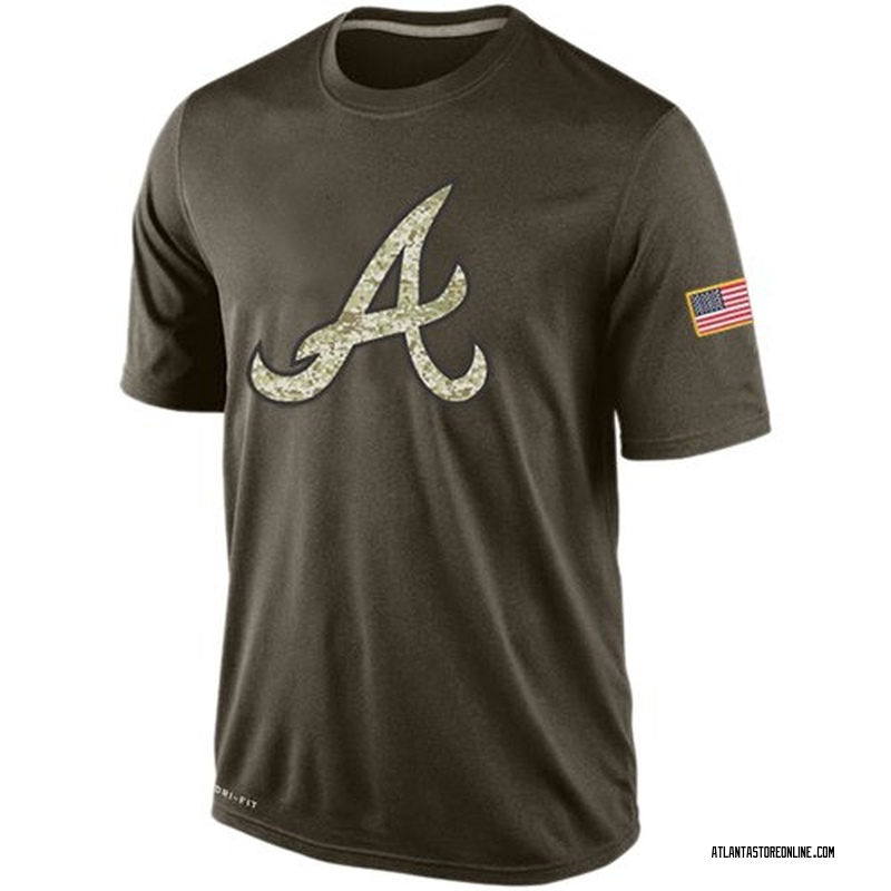 Men's Atlanta Braves Dri-Fit Salute To Service KO Performance T-Shirt -  Olive